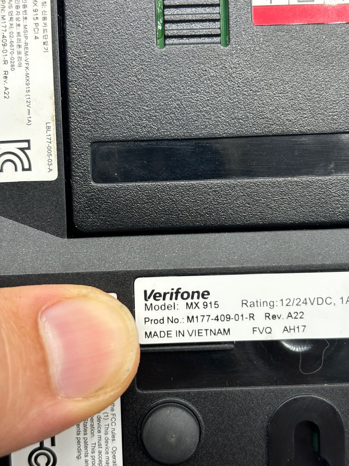 (2) Verifone MX 915 Pin Pad Payment Terminal with chip reader & Apple Pay Lot