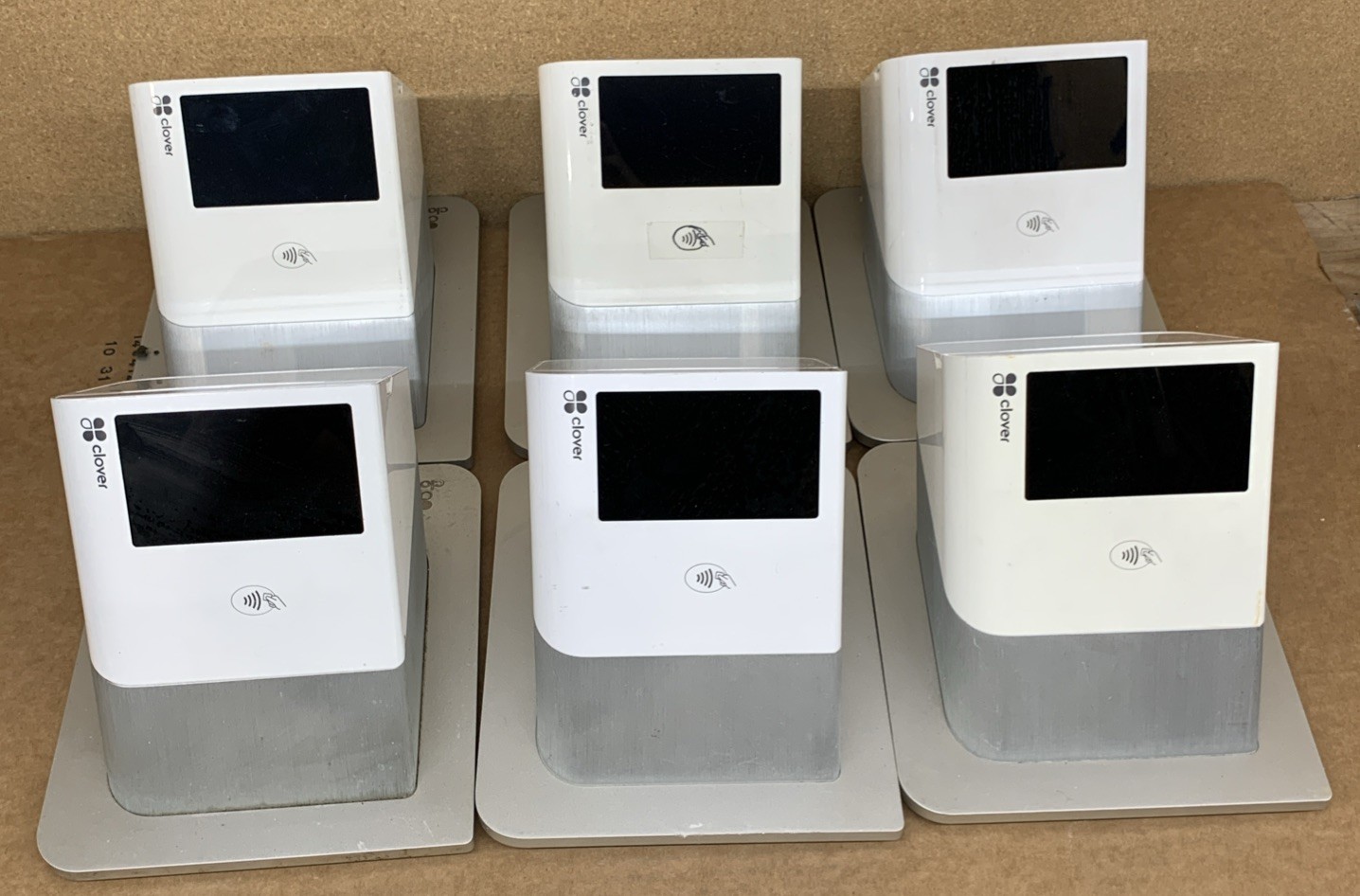 Clover POS P550 Contactless Printer with Customer Facing Display screen Lot Of 8