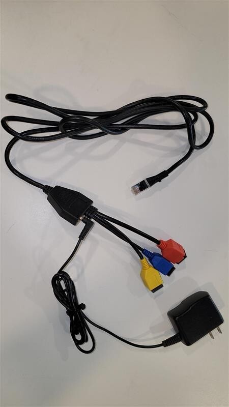 PAX SP30 Tri-Color Rainbow Cable with Power Adapter for POS Integration