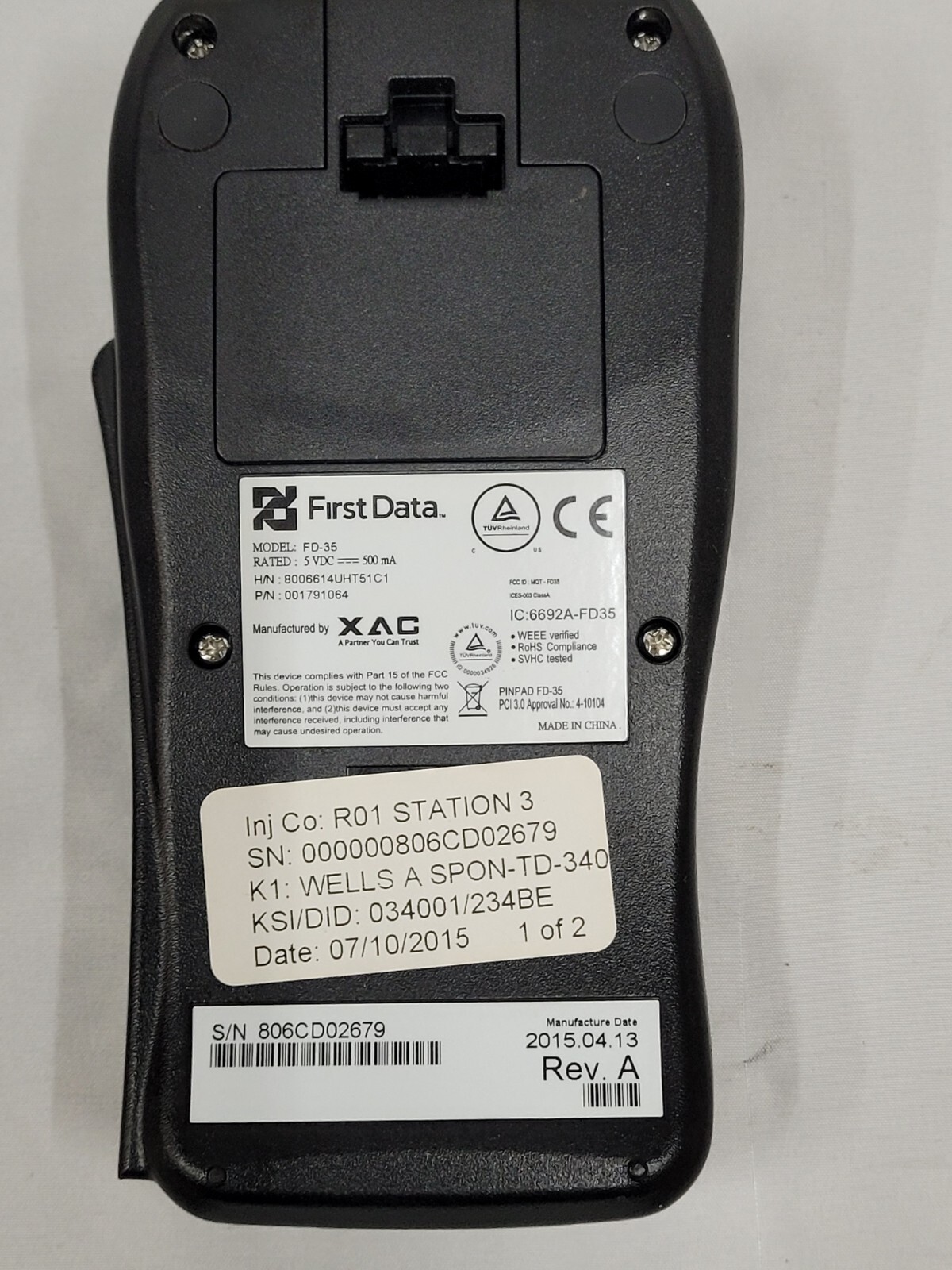 FD130 Duo with FD35 pin pad w/power cord