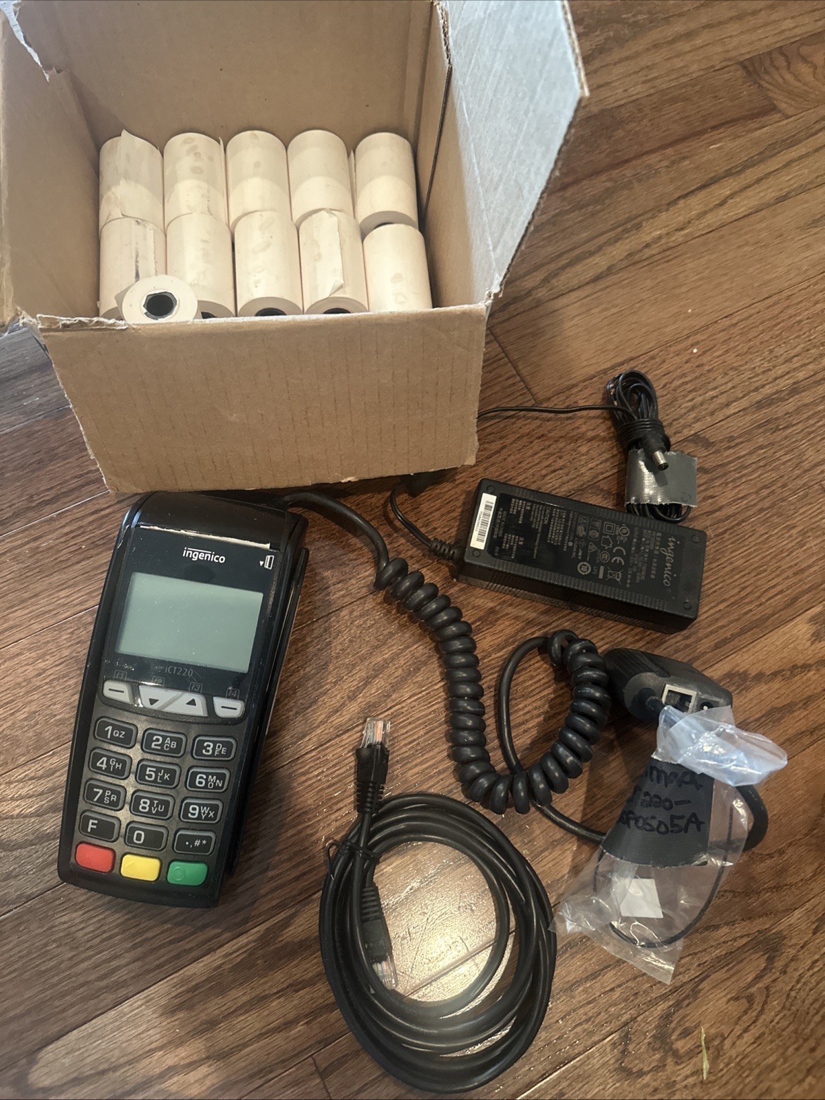 Ingenico ICT220 Credit Card Terminal +13 Rolls Of Paper USED