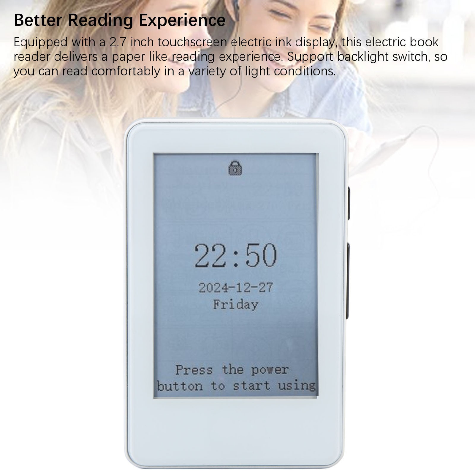 Electric Book Reader Portable 2.7 Inch Ink Screen Portable Electric Reader XDFM