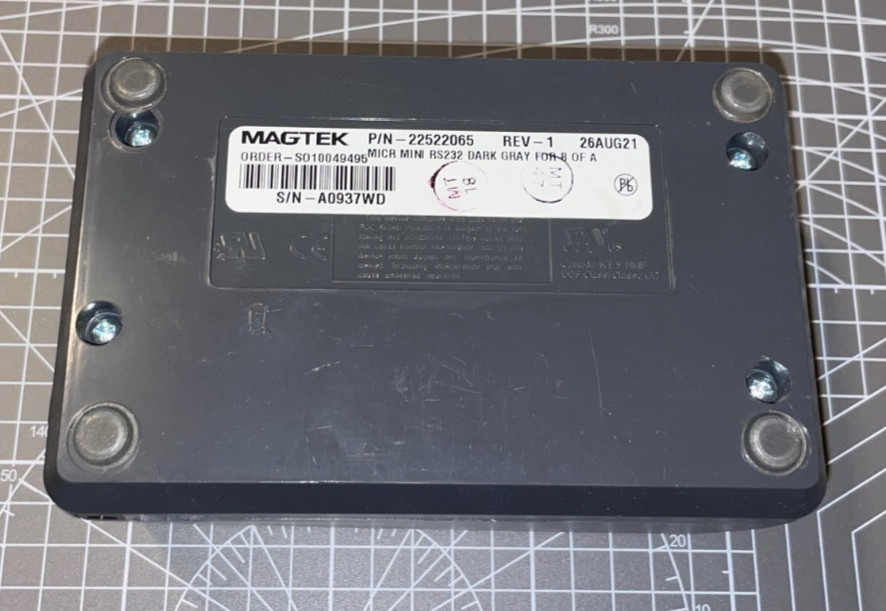 ✅ MagTek MICR Mini RS232 Check Reader 22523009 Rev. 1 PS/2 Port