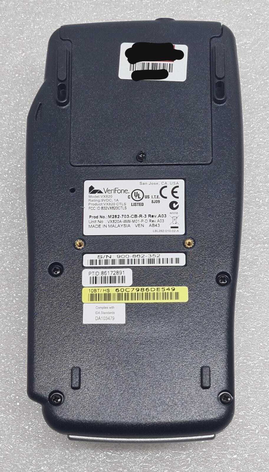 NEW FULL KIT – VeriFone VX820 160MB SC 3SAM STD KEYPD CTLS M282-703-CB-R-3