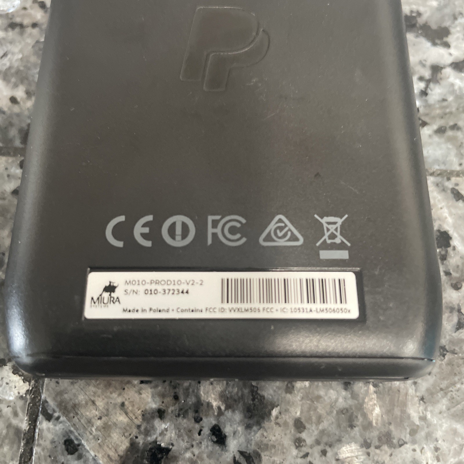 Miura Shopify M010-PROD30-V2-1 Bluetooth Card Reader For Parts