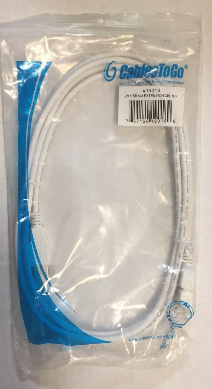 CABLESTOGO #19018 2M USB A/A EXTENSION CBL M/F 757120190189