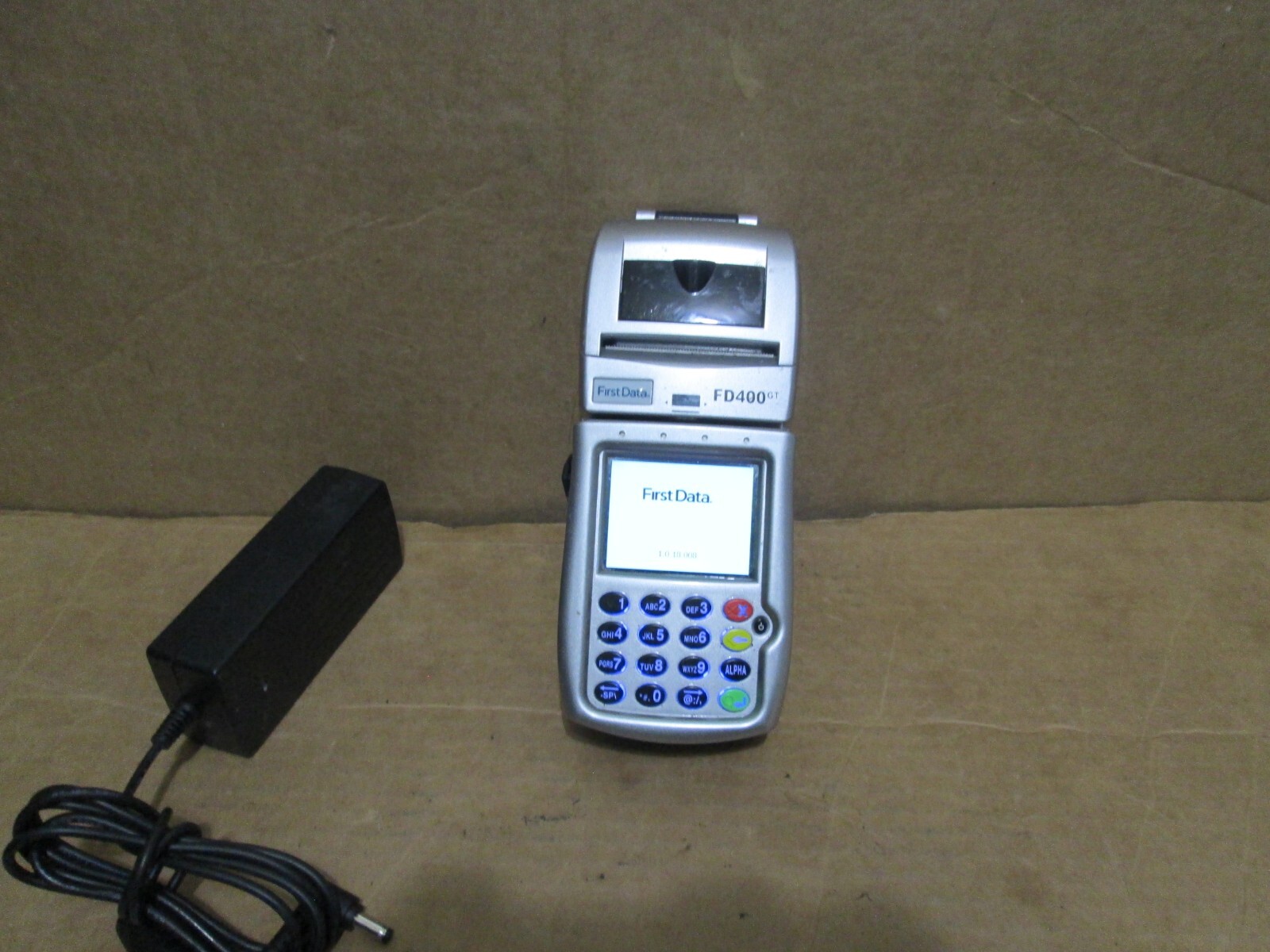 First Data FD-400GT Wireless Terminal Credit Card Machine With Battery+Power Ada