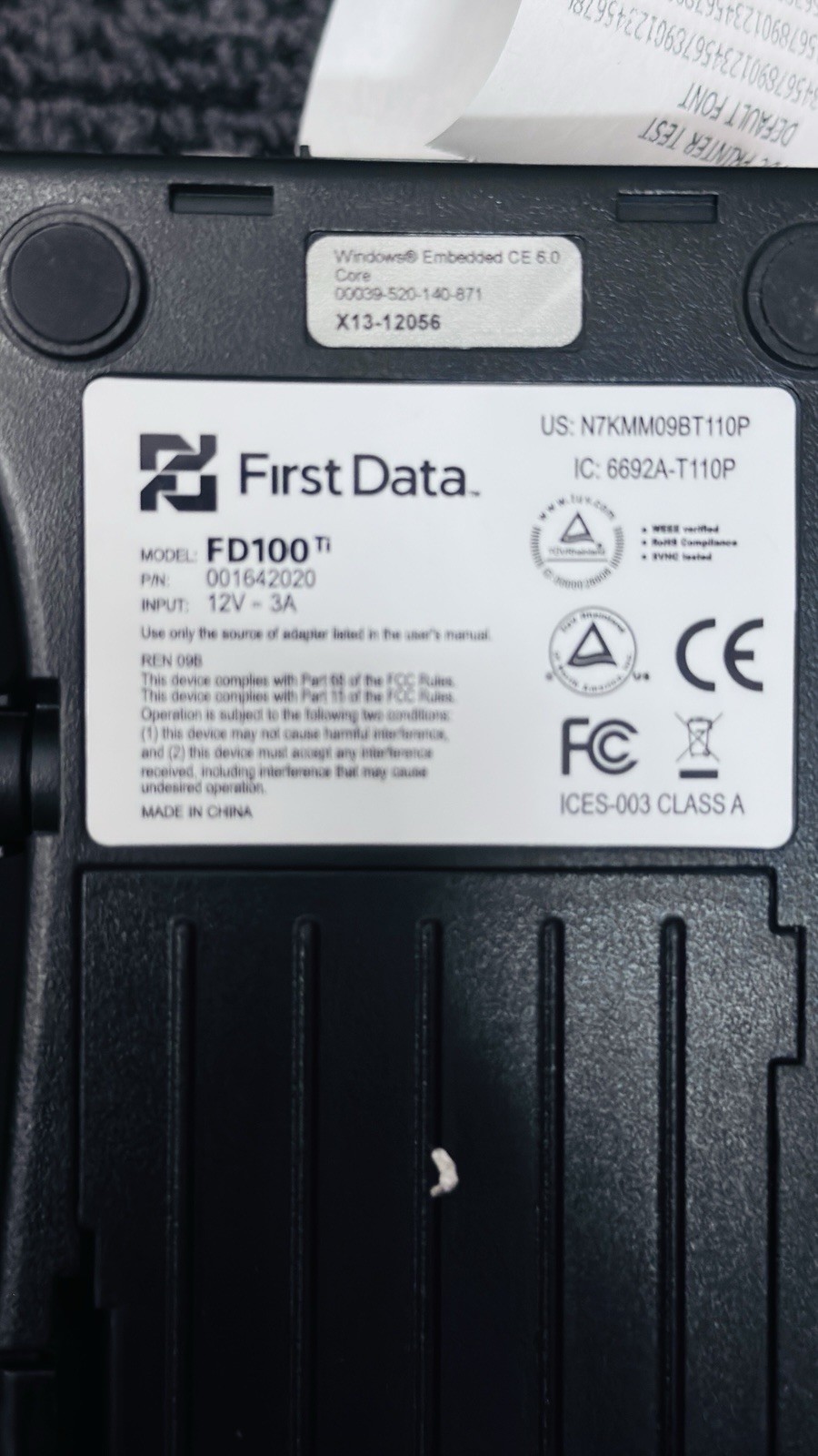 Pair of First Data FD150 and FD100ti Credit Card Processing Machines