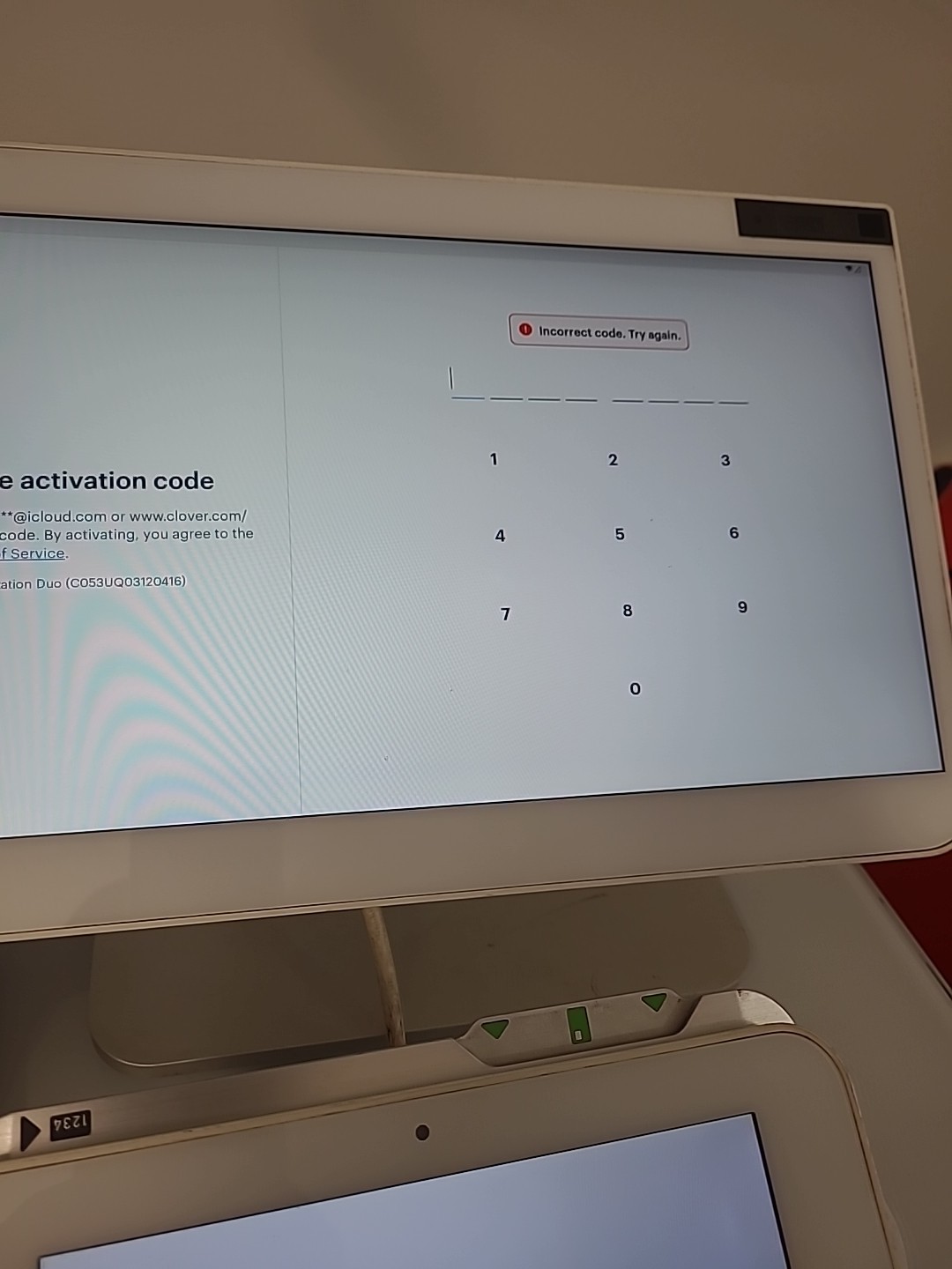 Clover Station POS System Bundle Model C503 Power On Locked As Is