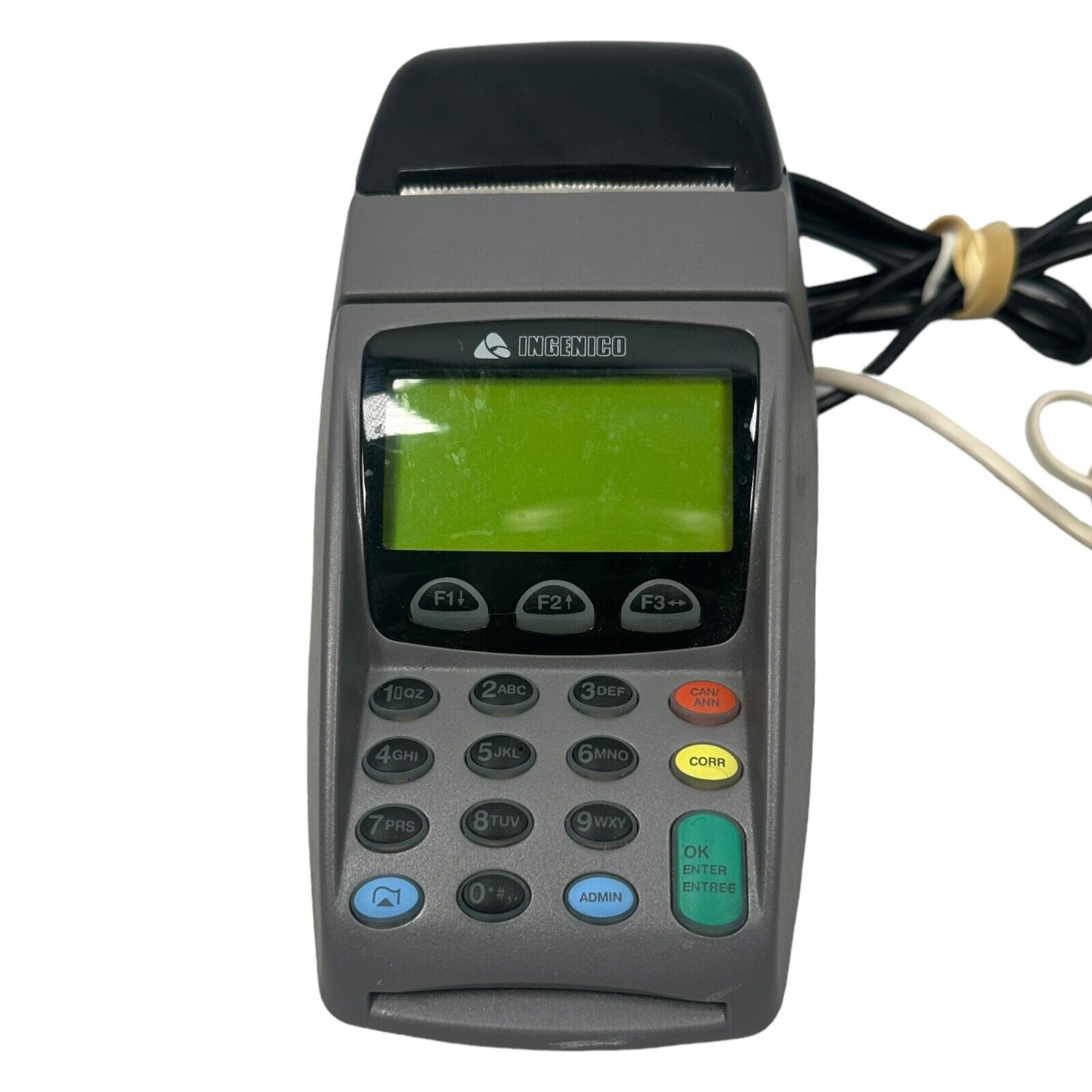 Ingenico Elite 710 E710 Digital Credit Card Terminal & Power Adapter FOR PARTS