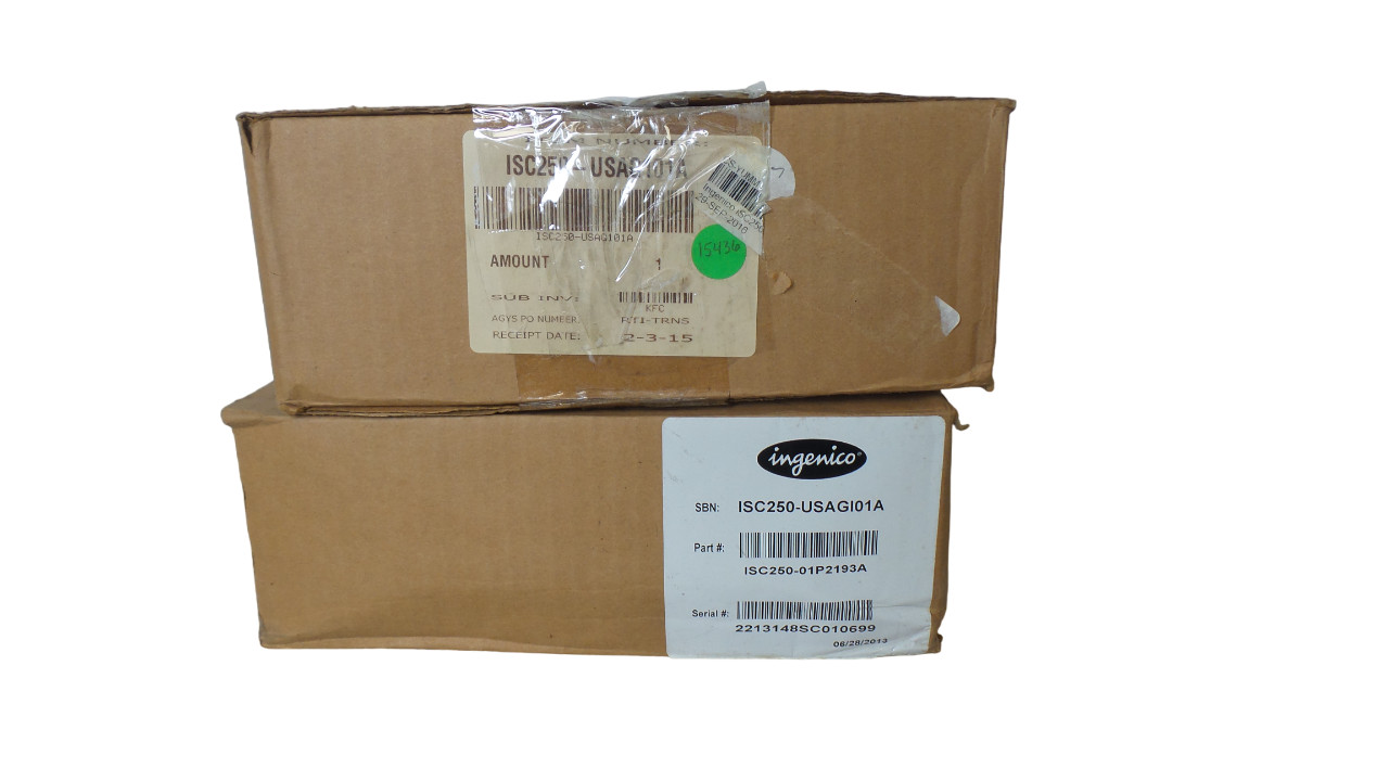 LOT OF 2 Ingenico ISC250-opt Credit Card Reader – Free Shipping