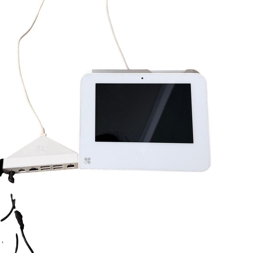 Clover Mini POS System C300 w/ Base & Cables Powers On Locked to Merchant Read