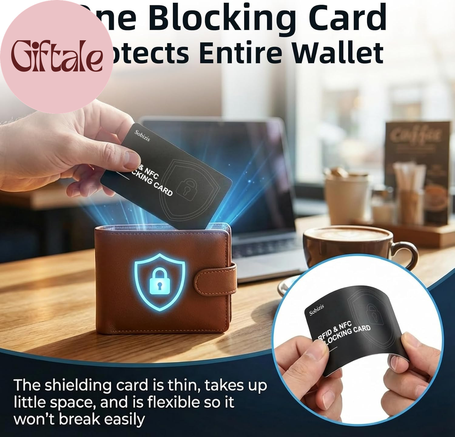 2 Pack RFID Blocking Card, Slim Contactless NFC Debit Credit Card Protector for
