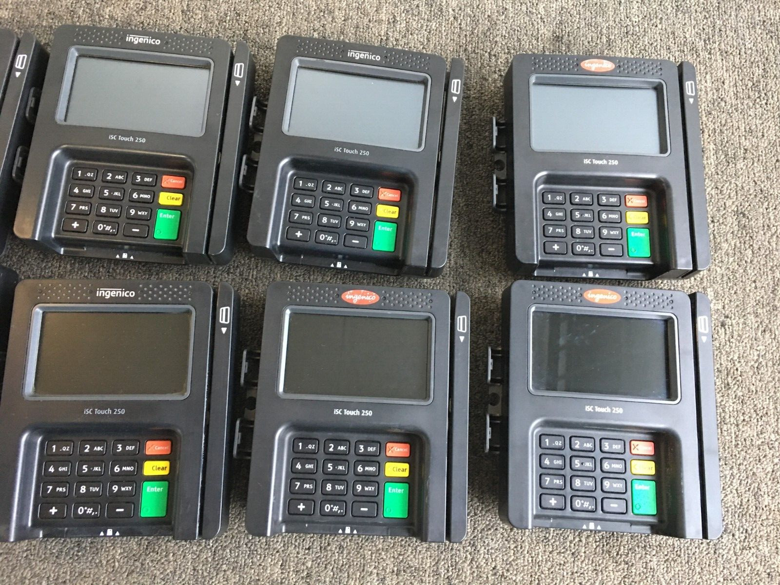 Lo of 11 Ingenico ISC Touch 250 Payment Terminalstested as pictued-Need Reset
