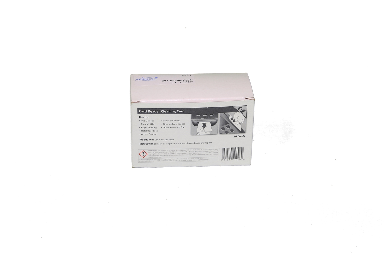 Alliance Card Reader Cleaning Card CR80 – 50 Cards per box