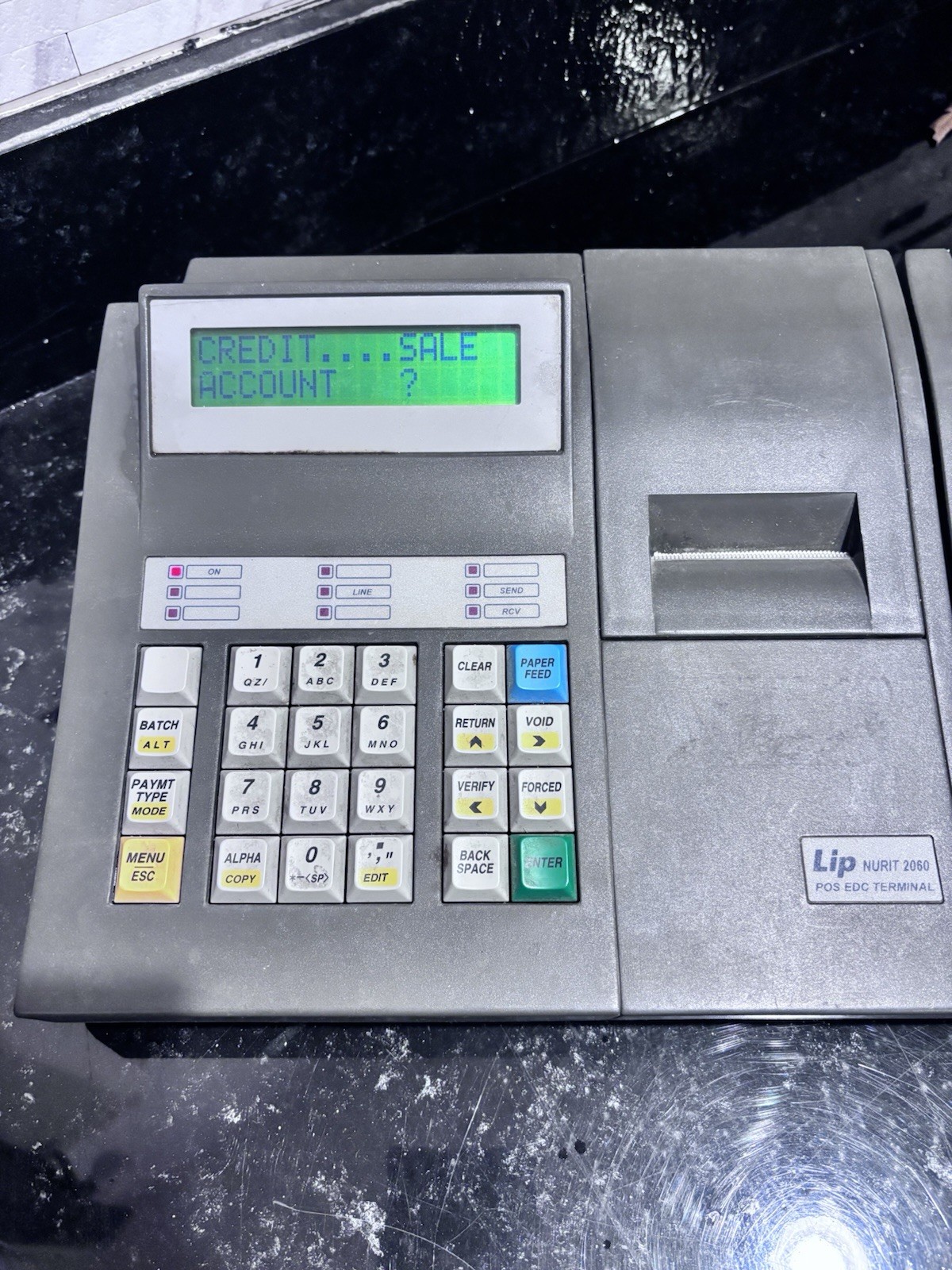 Vintage Lipman NURIT 2060 SL POS EDC Credit Card Terminal 065-001-001 Powers On