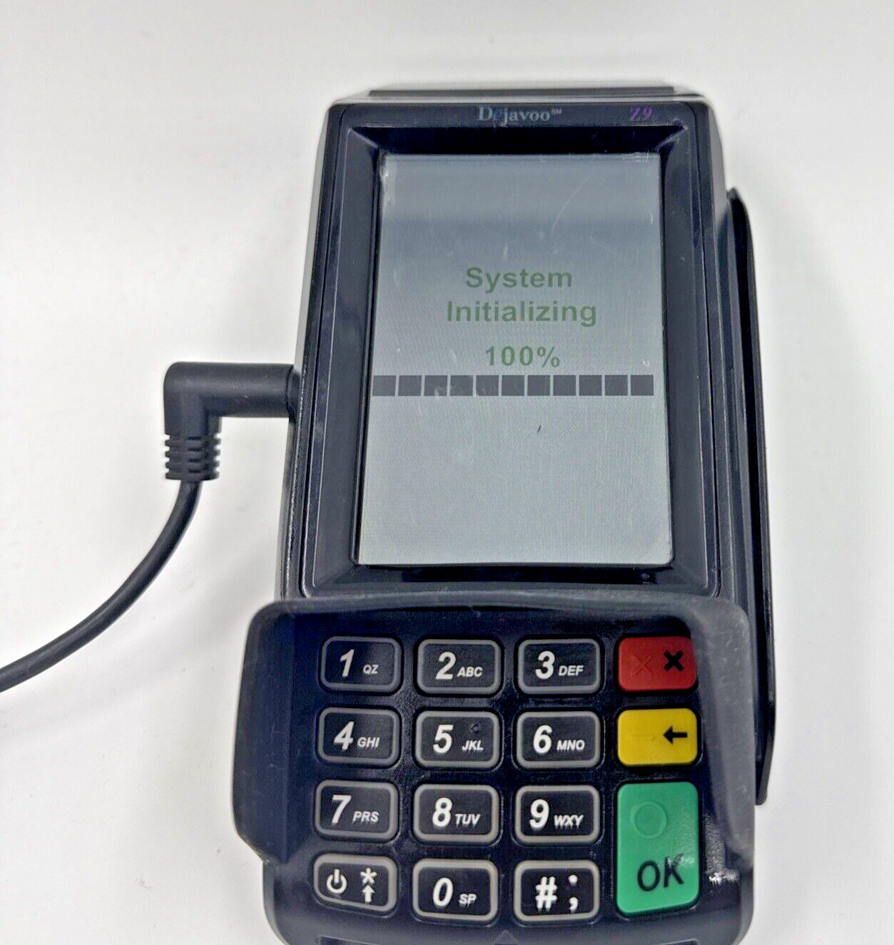 Dejavoo Z9 3.5″ VEGA3000 LCD POS Credit Card Terminal w/ Power Adapter Tested