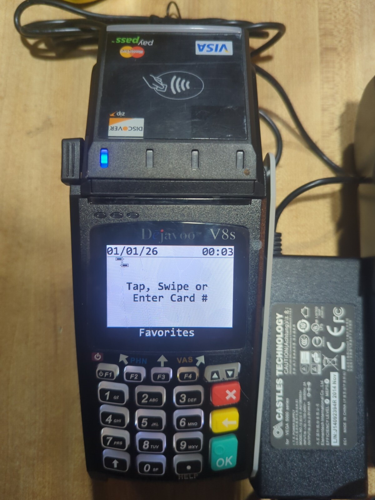 lot of 2 Dejavoo V8S Vega5000S Contactless Credit Card Reader See Description