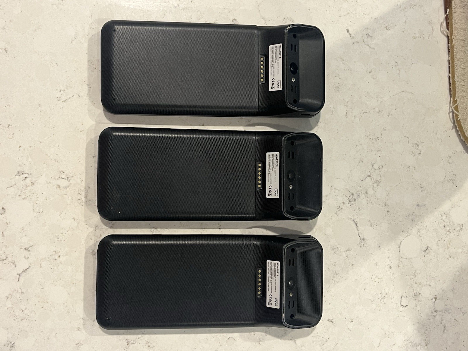 Three BBPOS WisePOS E WSC51 Card Reader + Cable – Deregistered, Reset, Tested