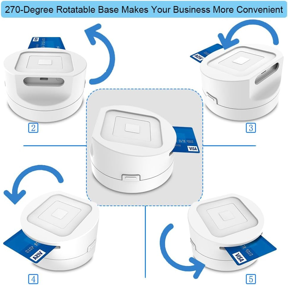 Dock for Square Reader – Compatible with 1St and 2Nd Generation Square Reader, E