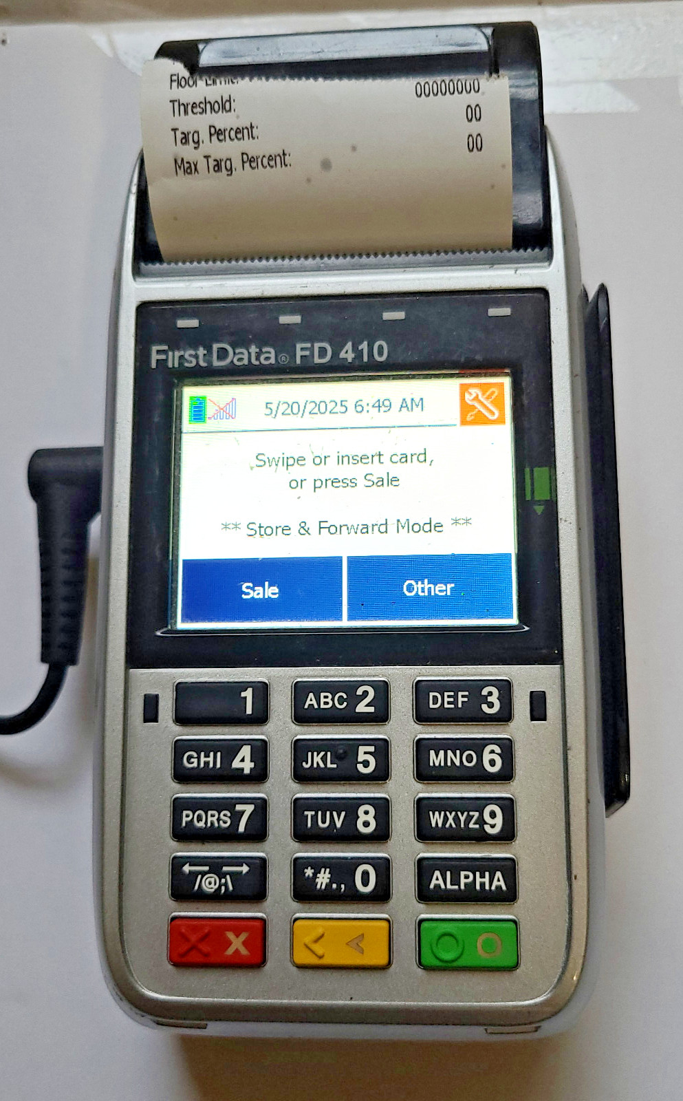 FirstData FD 410 DW Wireless Mobile Payment Processing Credit Card Terminal