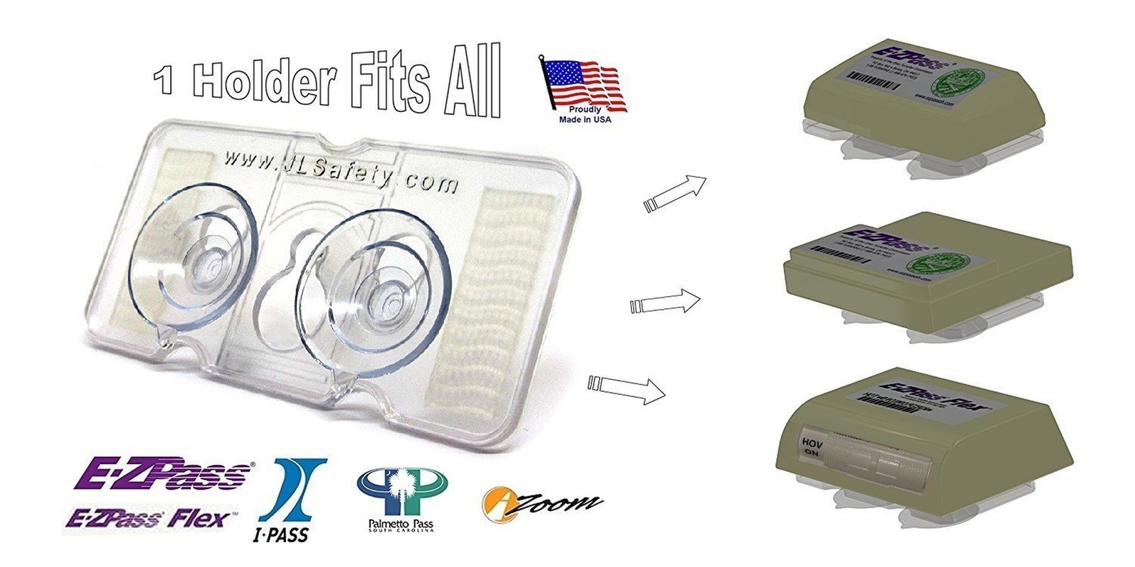 EZ Pass-Mate, Clear Holder for EZPass Flex and standard EZ Pass / I Pass NEW …