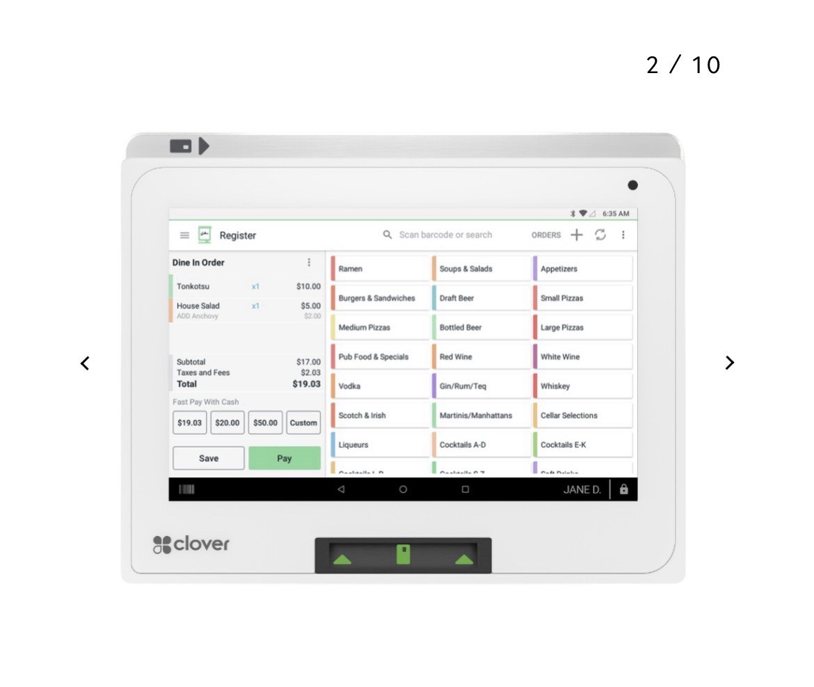 Clover Mini (Generation 3) Smart POS System, Restored To Factory Settings