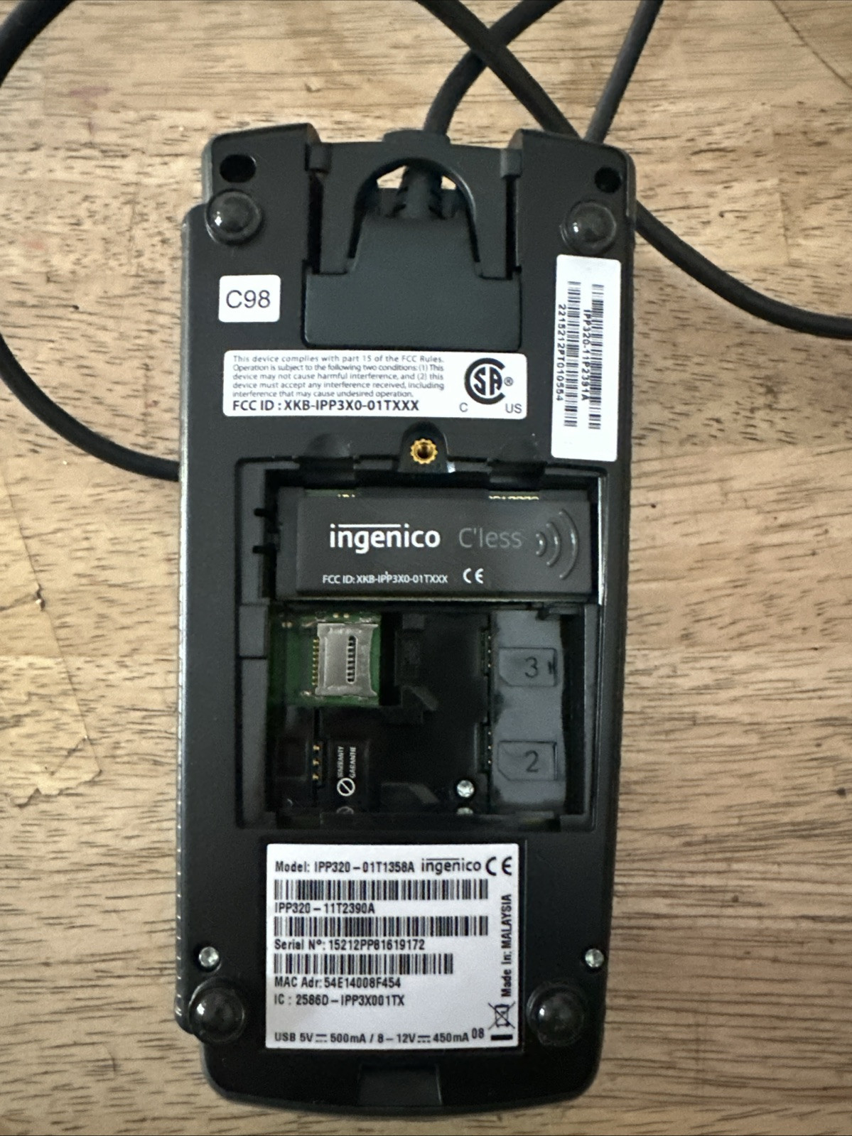 Ingenico iPP320 Pin Pad Payment Terminal Swipe Card Reader IPP320
