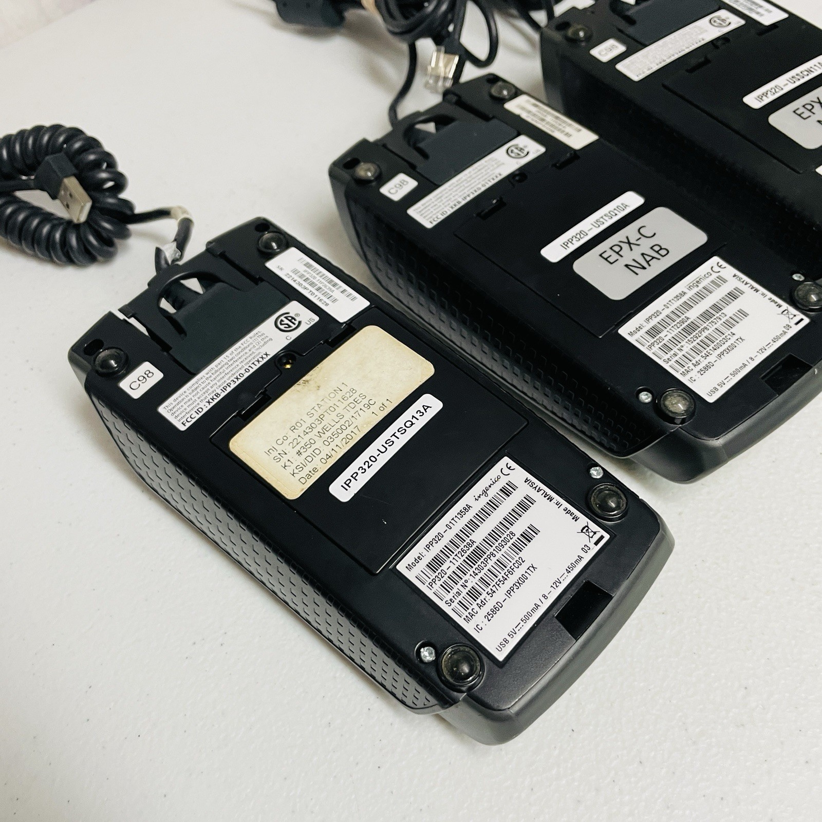 3 Ingenico IPP320 Payment Credit Card Terminal With Cord Lot