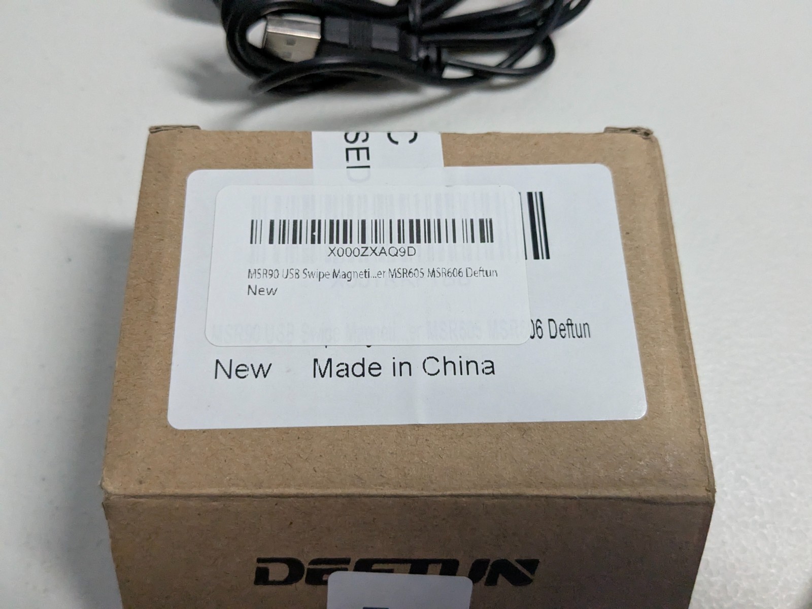 Deftun MSR90 USB Magnetic Stripe Card Reader 3-Track Credit Card Reader Open Box