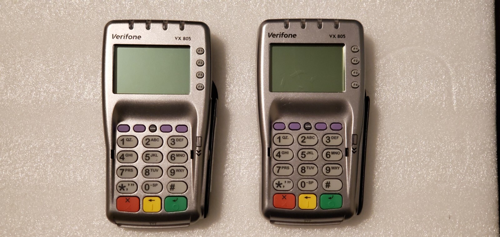 LOT of 2 Verifone VX805 CTLS POS Credit Card Terminal Reader