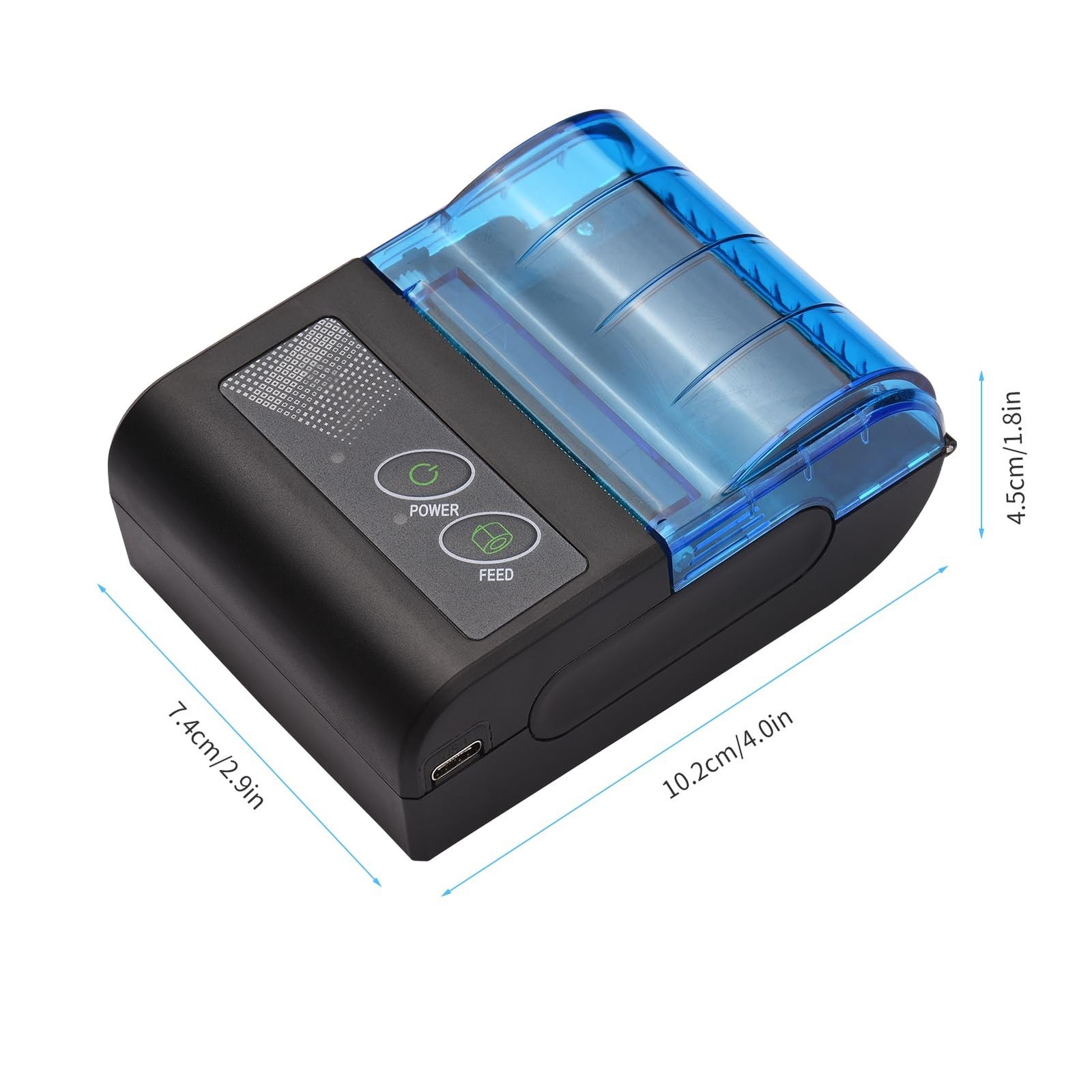 Portable Mini Thermal Printer,Thermal Receipt Printer 2 inch Wireless USB Rec…