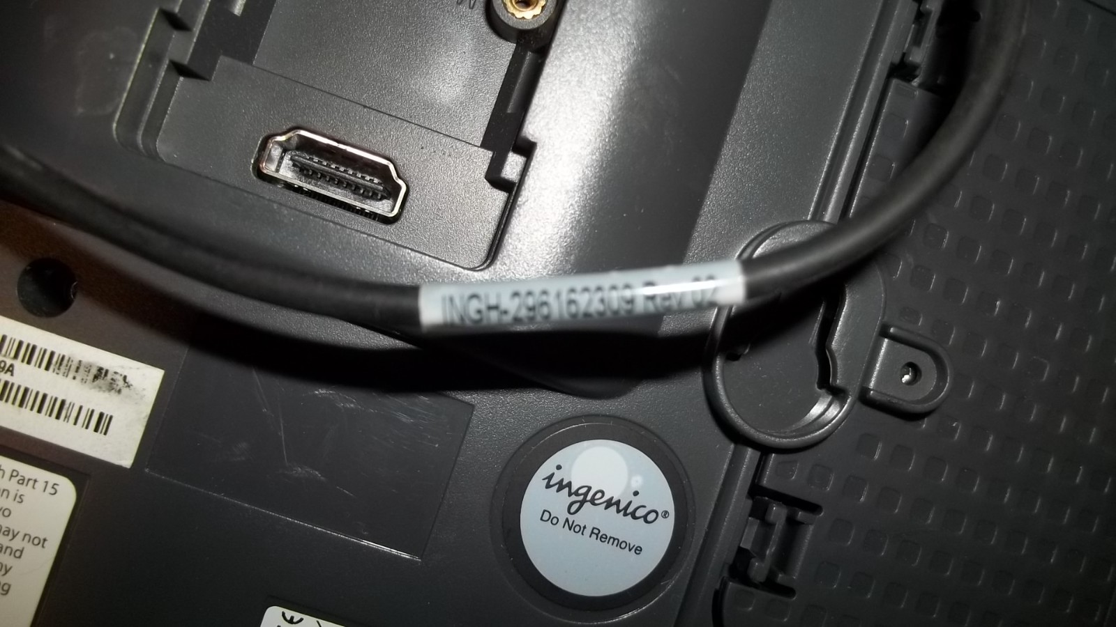 Ingenico ISC480 CC Contactless Terminal, Stand, Stylus Pen, Connection Cable