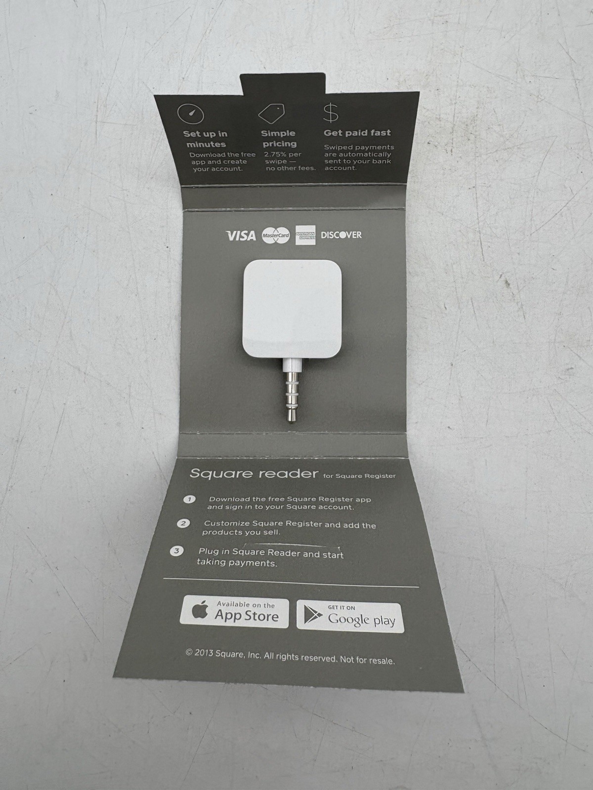 Square Reader magstripe Headphone Mobile Credit Card Readers Brand New Unused