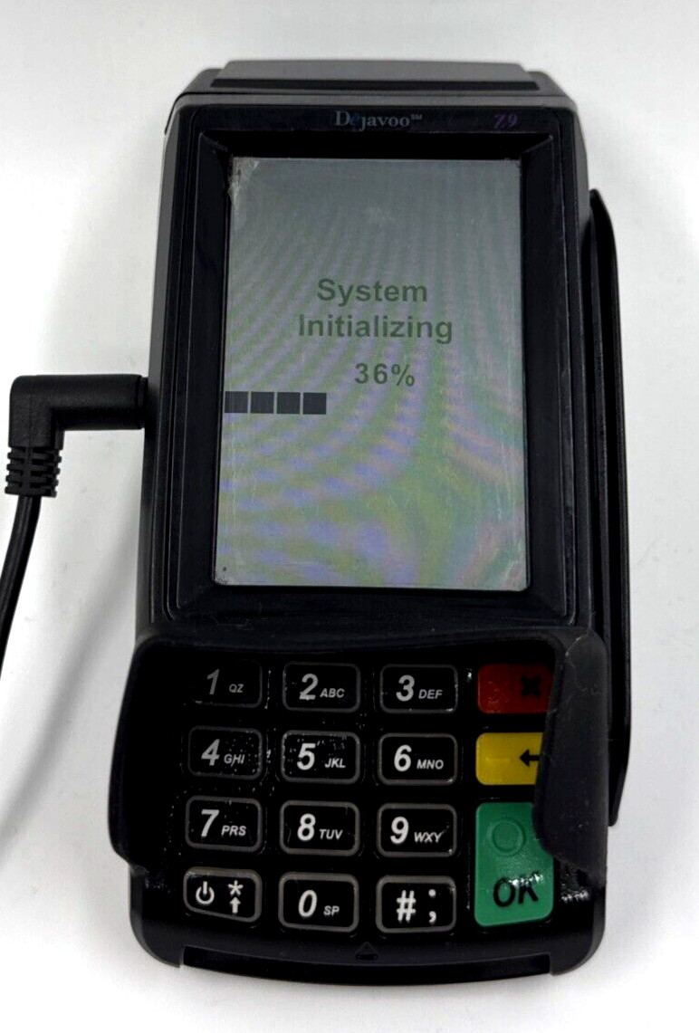Dejavoo Z9 3.5″ VEGA3000 LCD POS Credit Card Terminal w/No Power Adapter/Tested