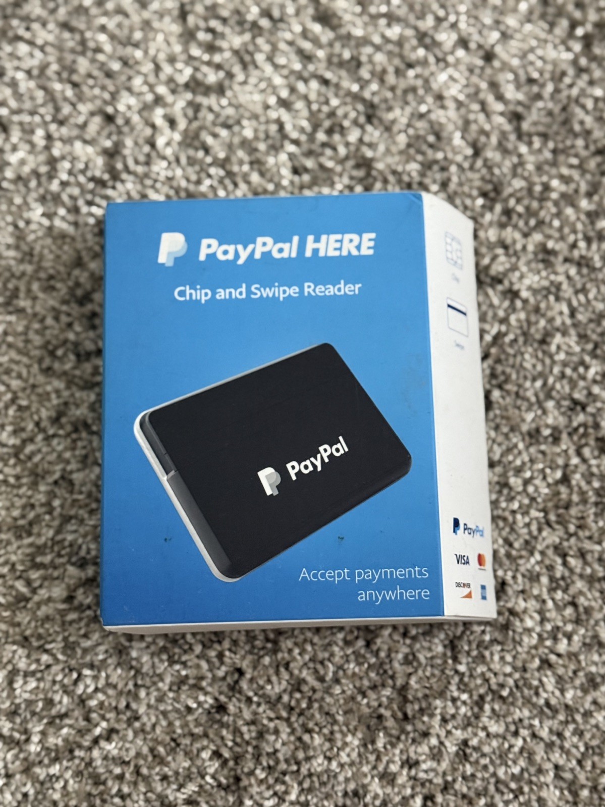 New PayPal Here Chip and Card Swipe Reader for Credit and Debit Cards