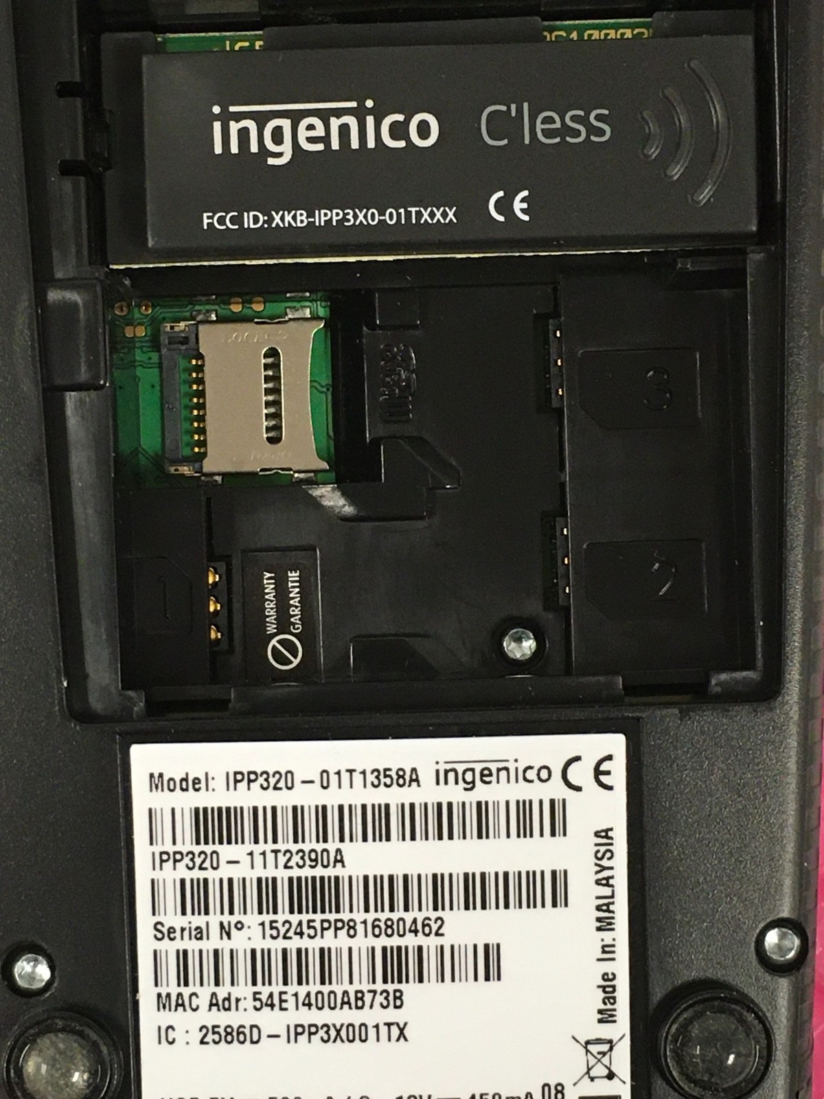 NEW Ingenico iPP320 Credit/Debit Card Reader Terminal IPP320-01T1358A w/UsbCable