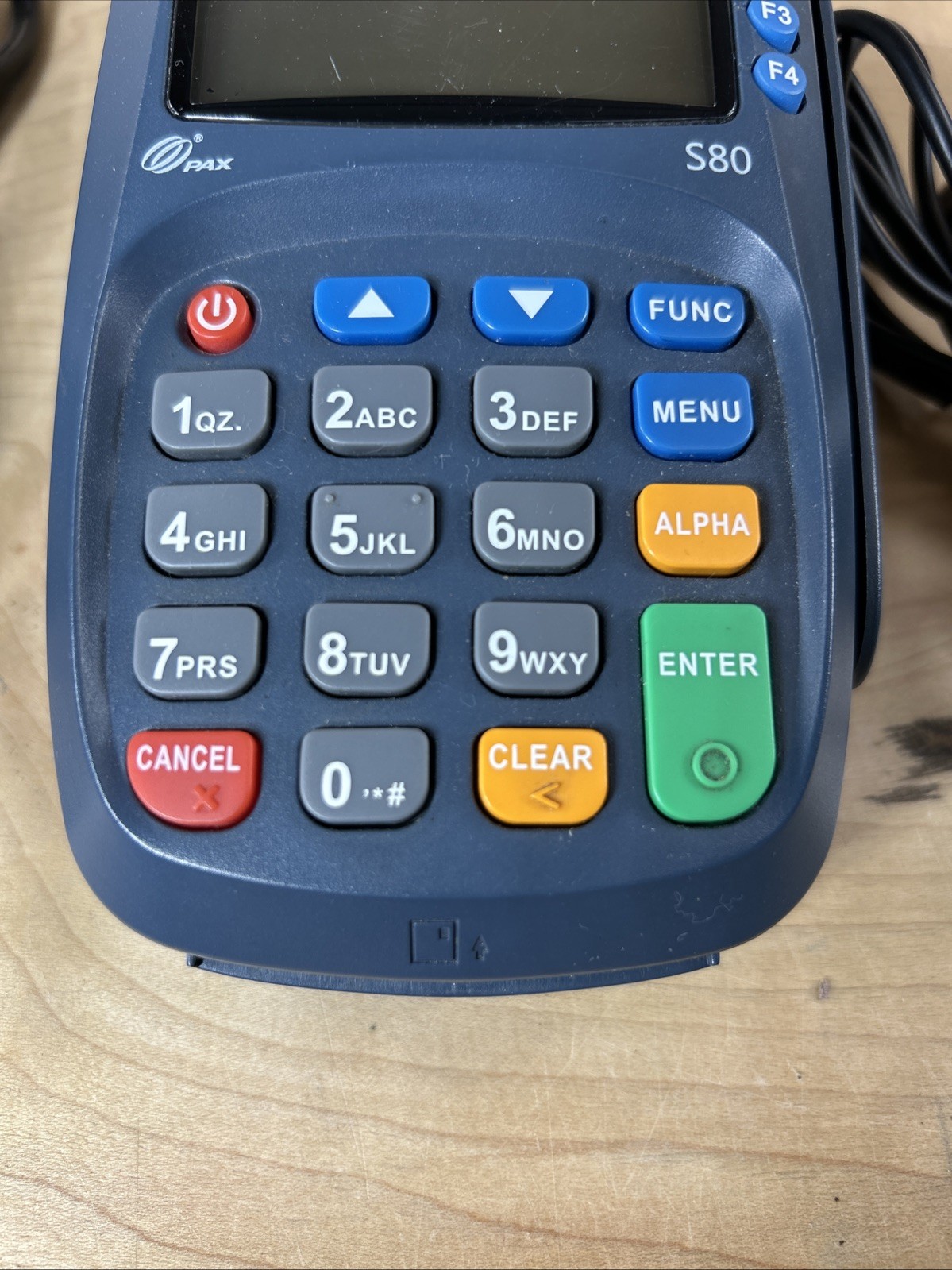 PAX S80 Credit Card Terminal Unit POS w/ Cable – UNTESTED