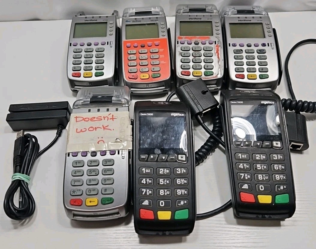 Electronics Lot Verifone VX520, Ingenico 3500 Lot Bundle For Parts Or Repair