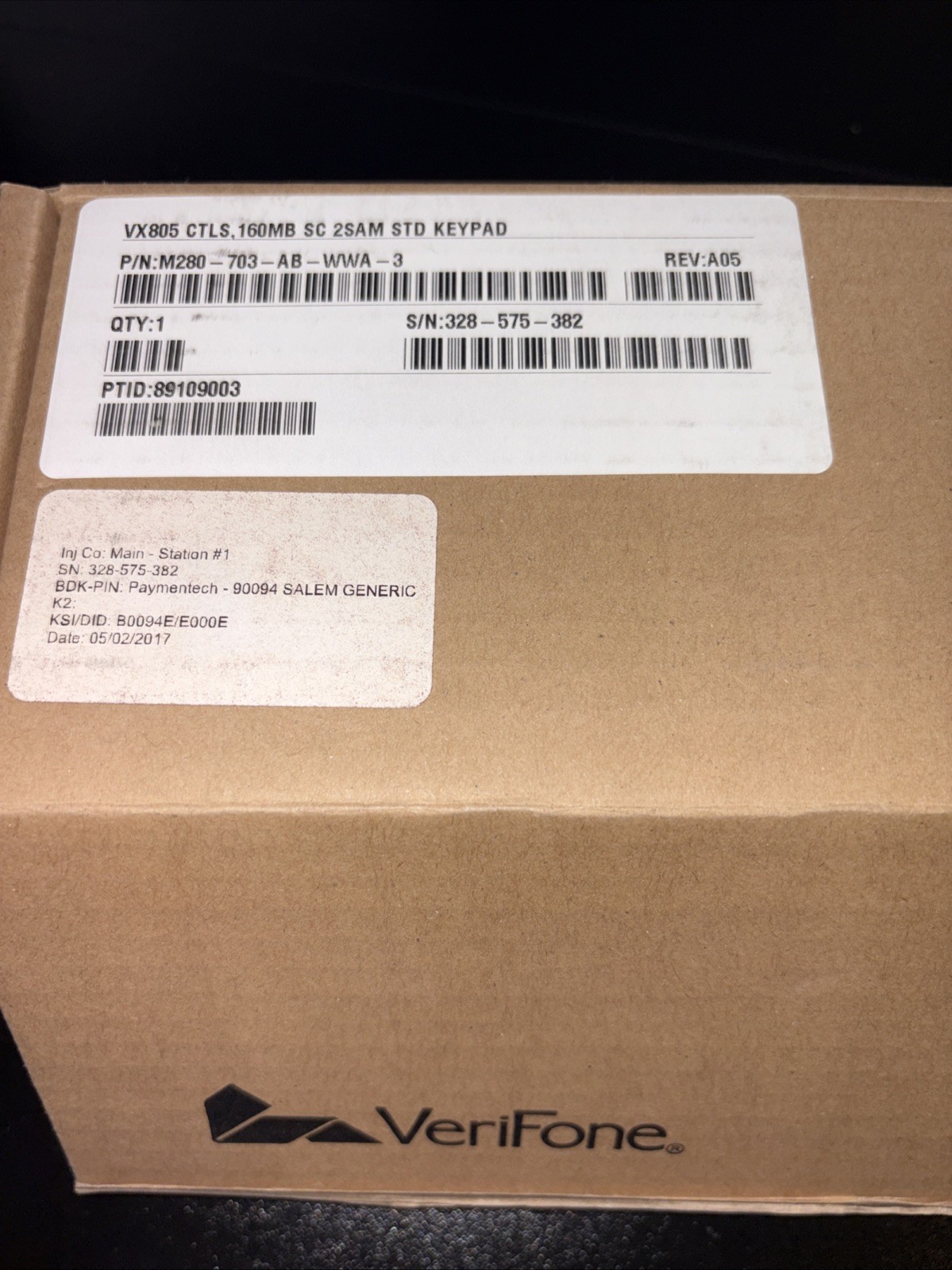 VeriFone VX805 CTLS Pin Pad Chip/Card Reader