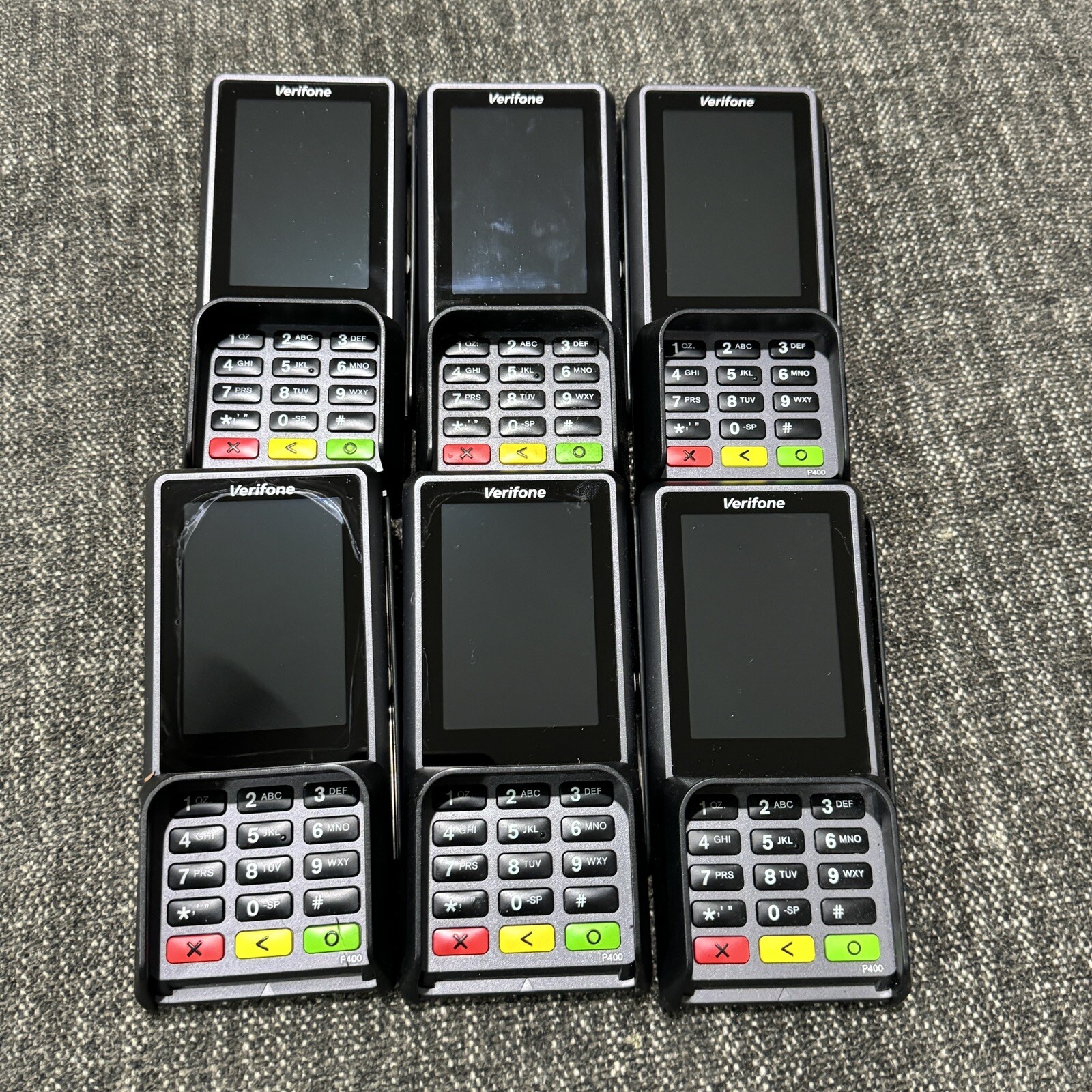 6 VeriFone P400 Plus Credit Card Payment Terminal Reader ( For Parts )
