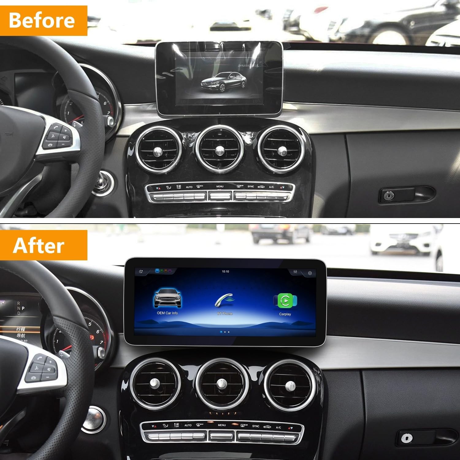 12.3 Inch Linux Car Touch Display Screen for Mercedes Benz 2016-2019 C A CLA …