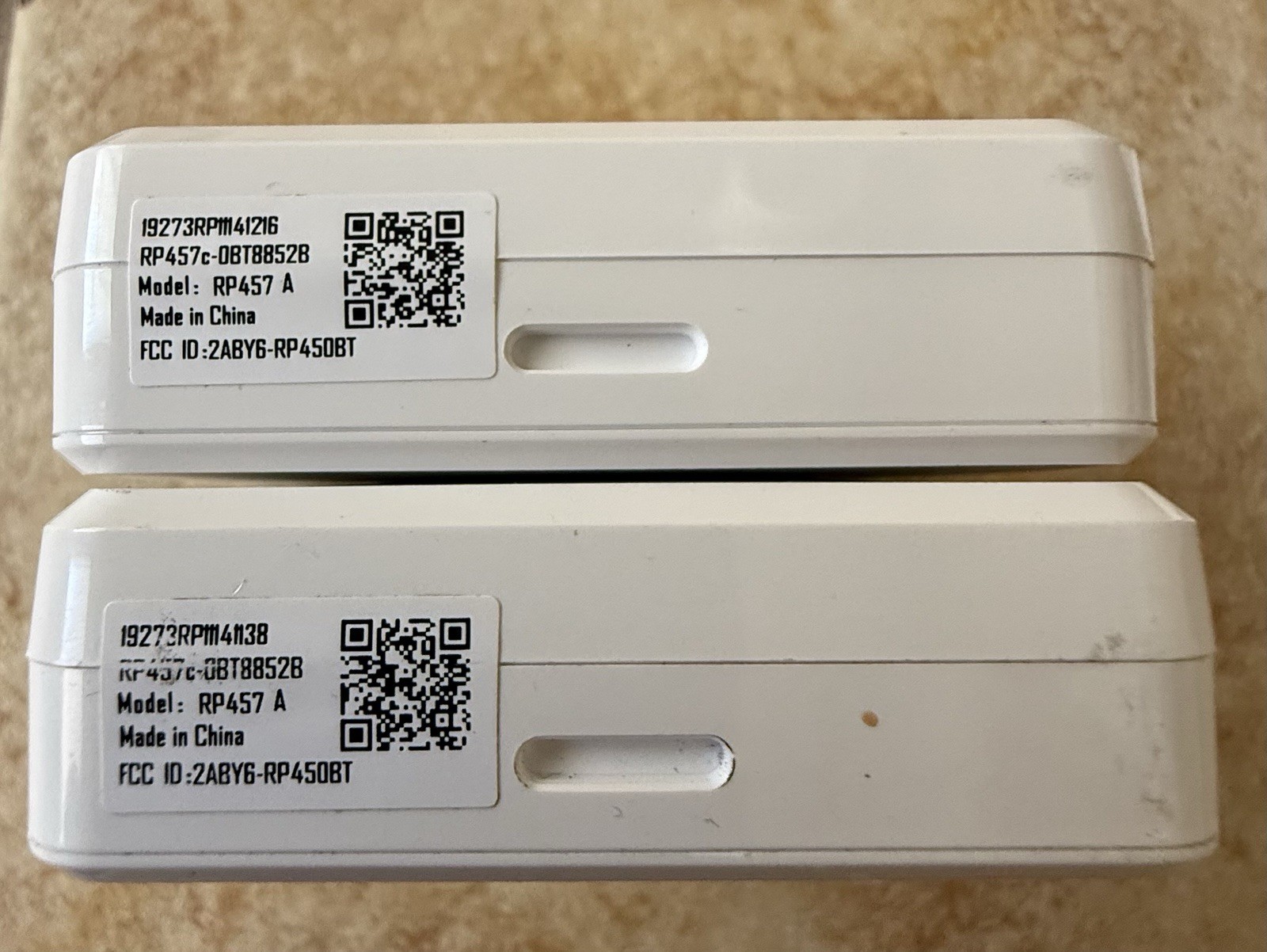 LOT OF 2 Clover GO RP-457 Contactless Card Reader |White | Mobile POS w 1 Dock