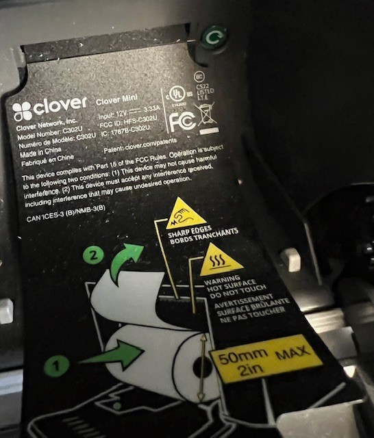 CLOVER MINI 2ND GENERATION C302U CREDIT CARD READER POS SYSTEM