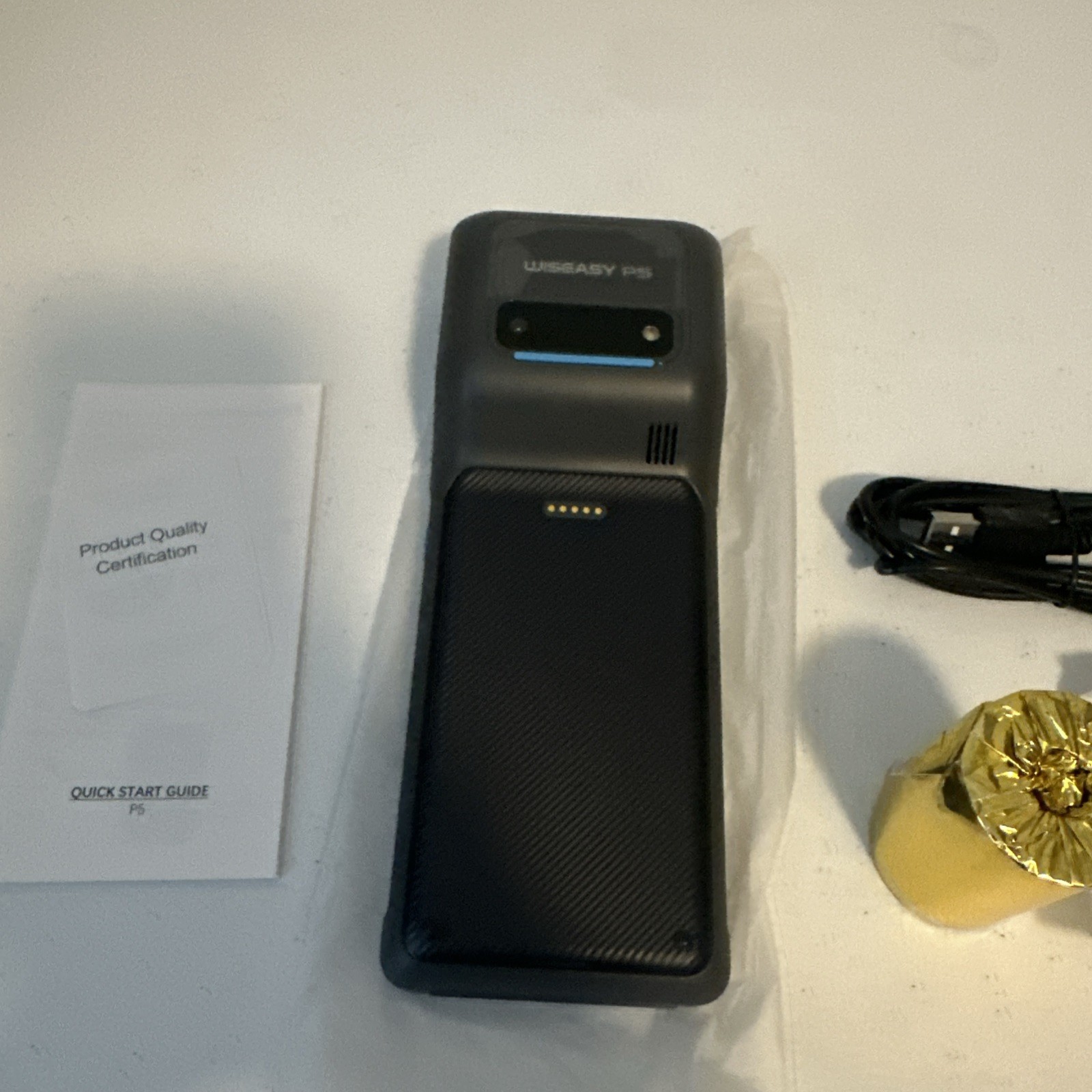 Wiseasy P5 Smart POS Terminal NFC Touchscreen Receipt Printer Android&AdapterNew