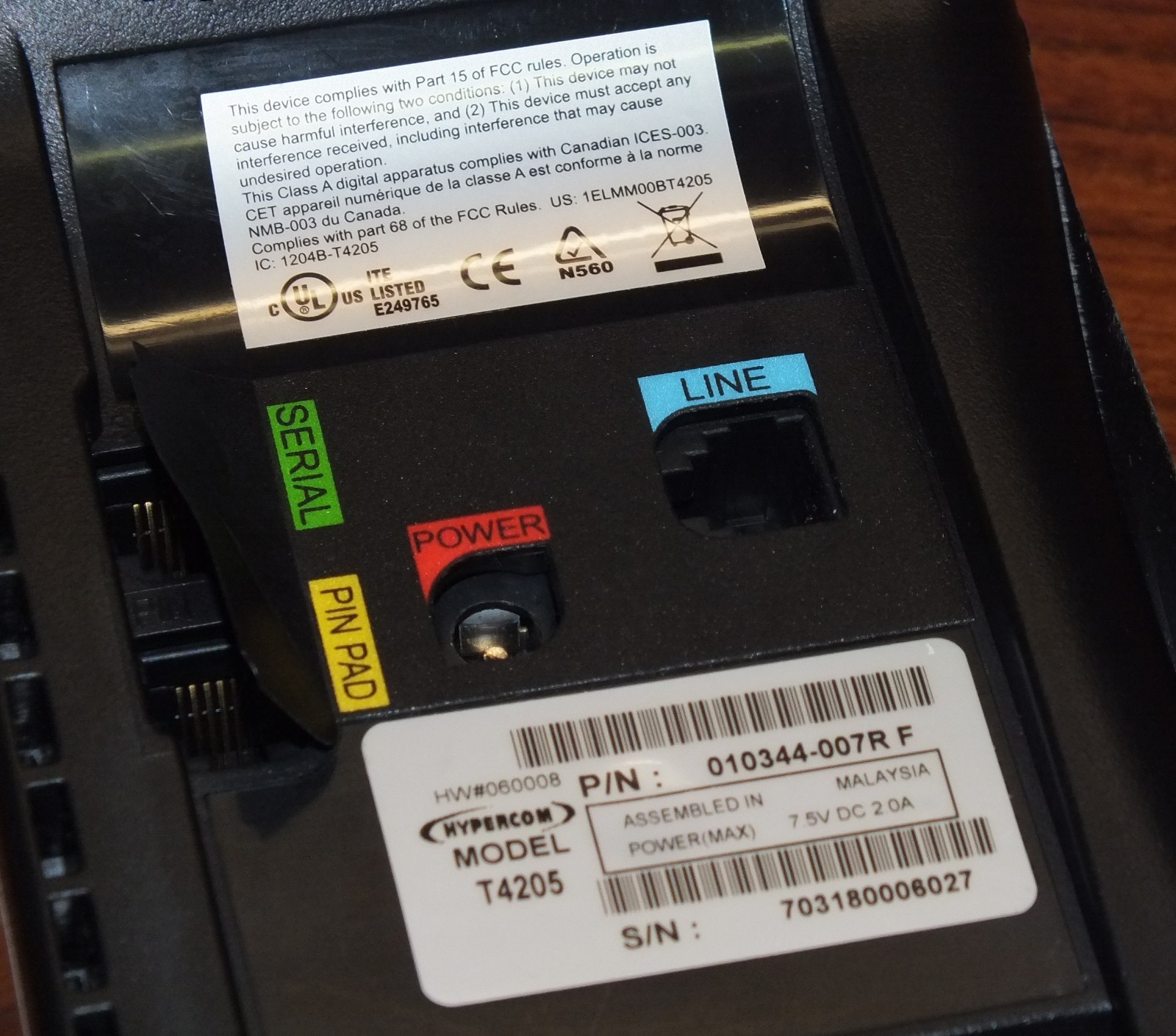 Hypercom (T4205) Credit Card Terminal With (P1300) Pin Pad Bundle **READ**