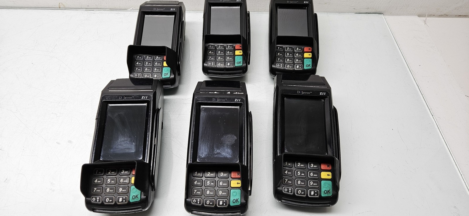 D Javoo Z11 Linux Countertop Credit Card Terminals Lot of Six