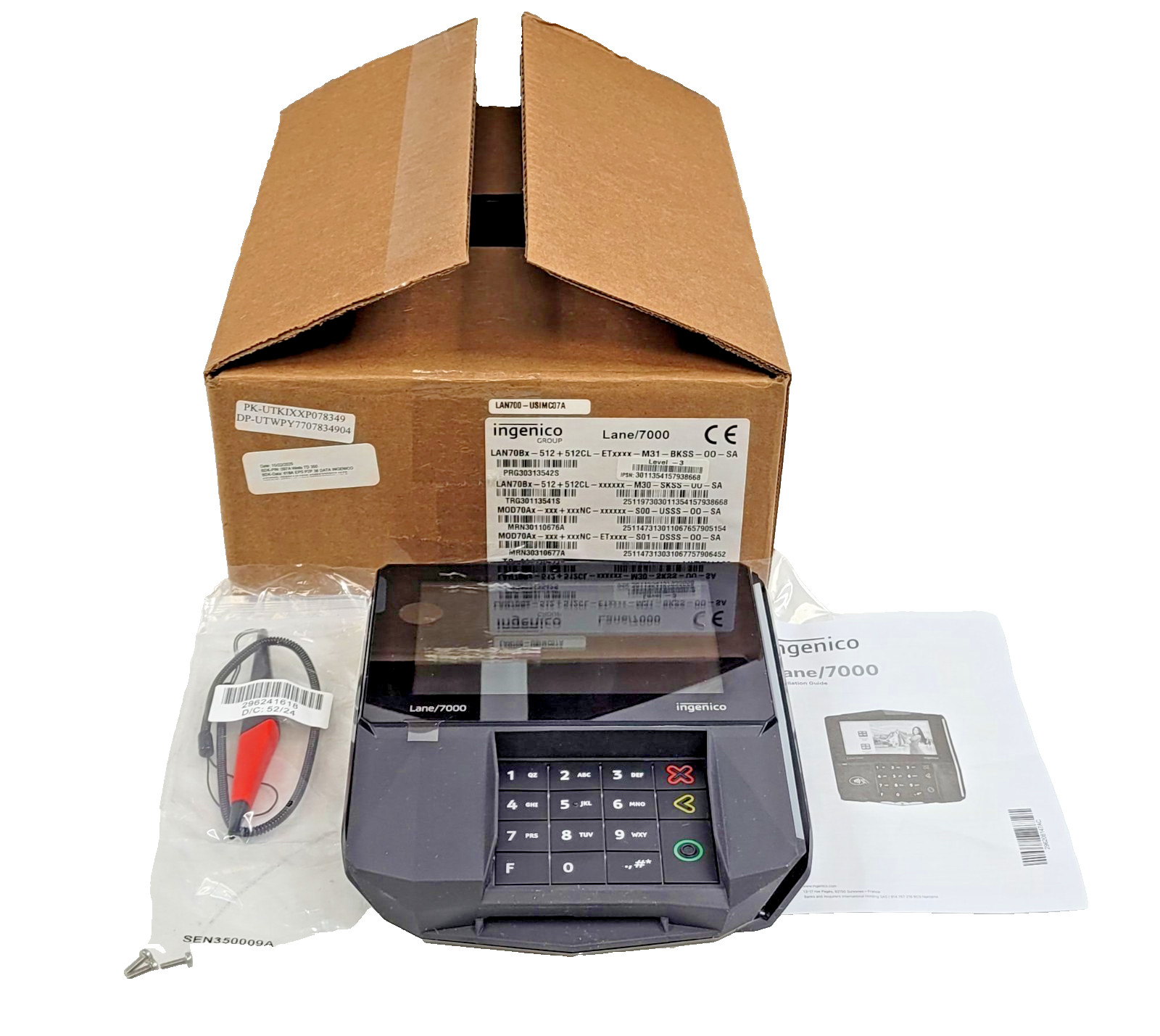 INGENICO LANE 7000 CREDIT CARD PAYMENT TERMINAL LAN700-USIMC07A PRG30313542S NEW