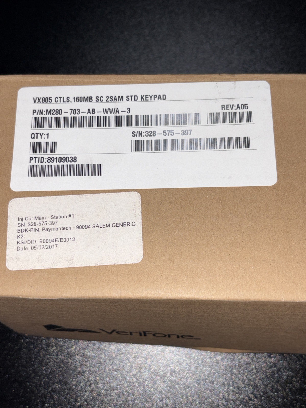 VeriFone VX805 CTLS Pin Pad Chip/Card Reader