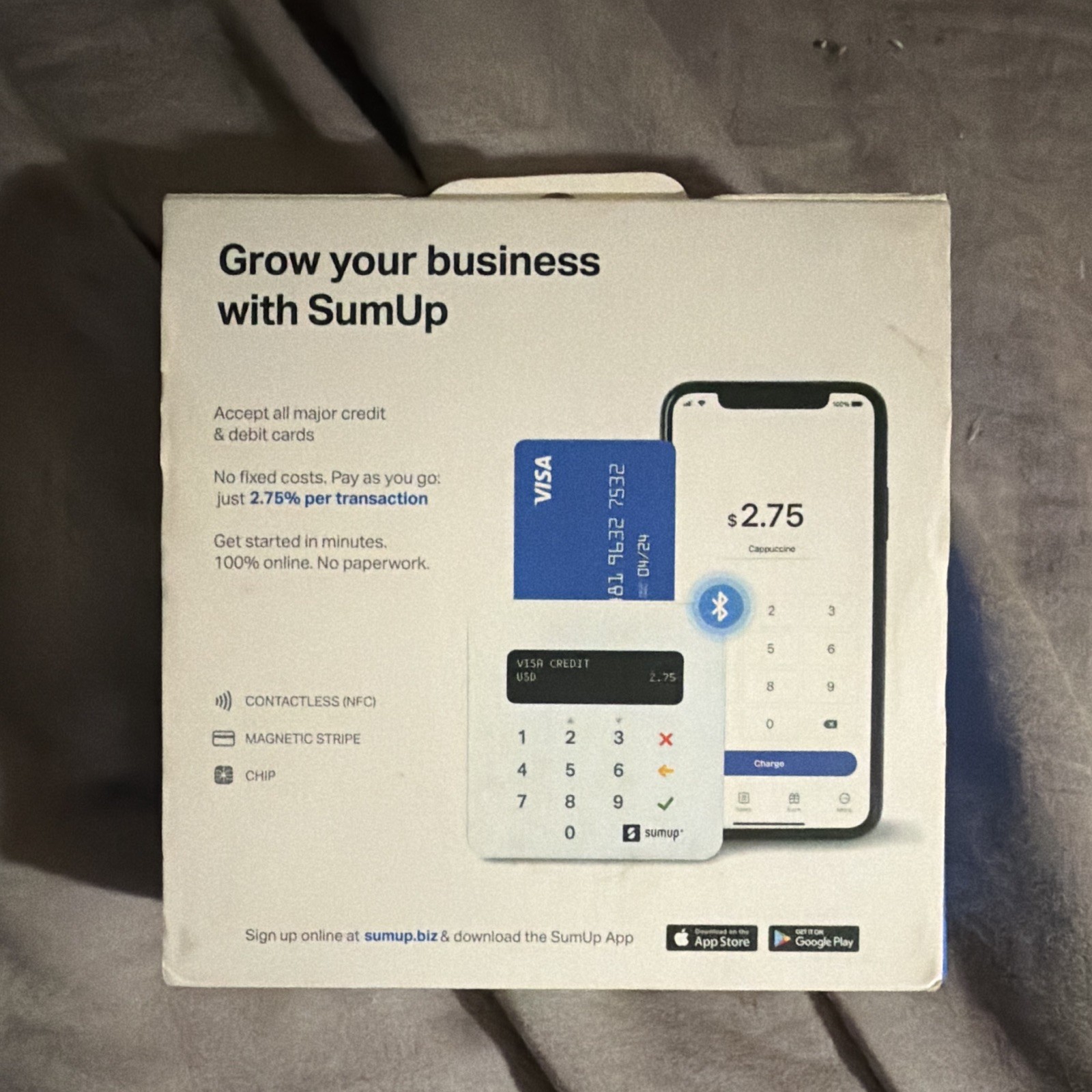 SumUp Plus Card Reader POS Terminal Contactless Magstripe Chip